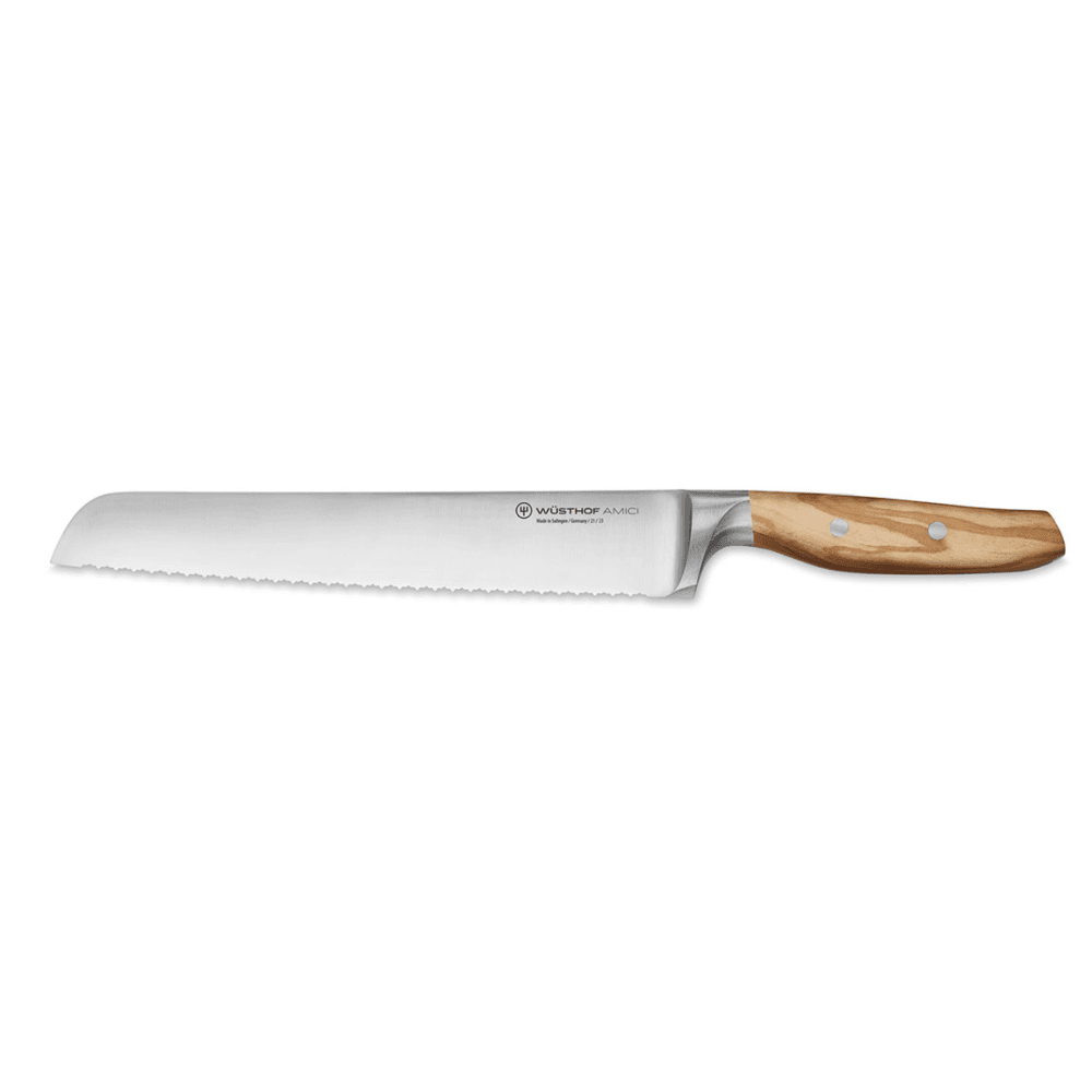 Amici Precision Double-Serrated Bread Knife, Brown