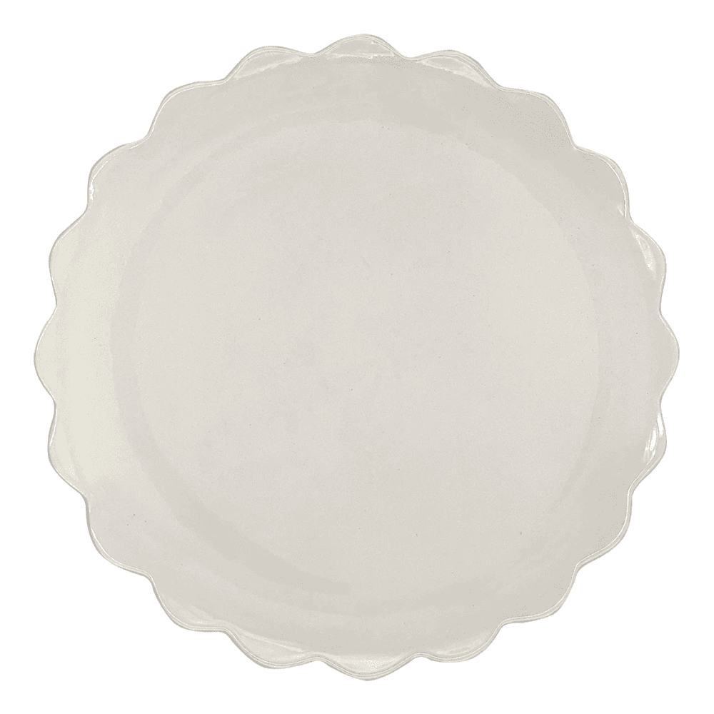 Scalloped Charger Plate, Cream