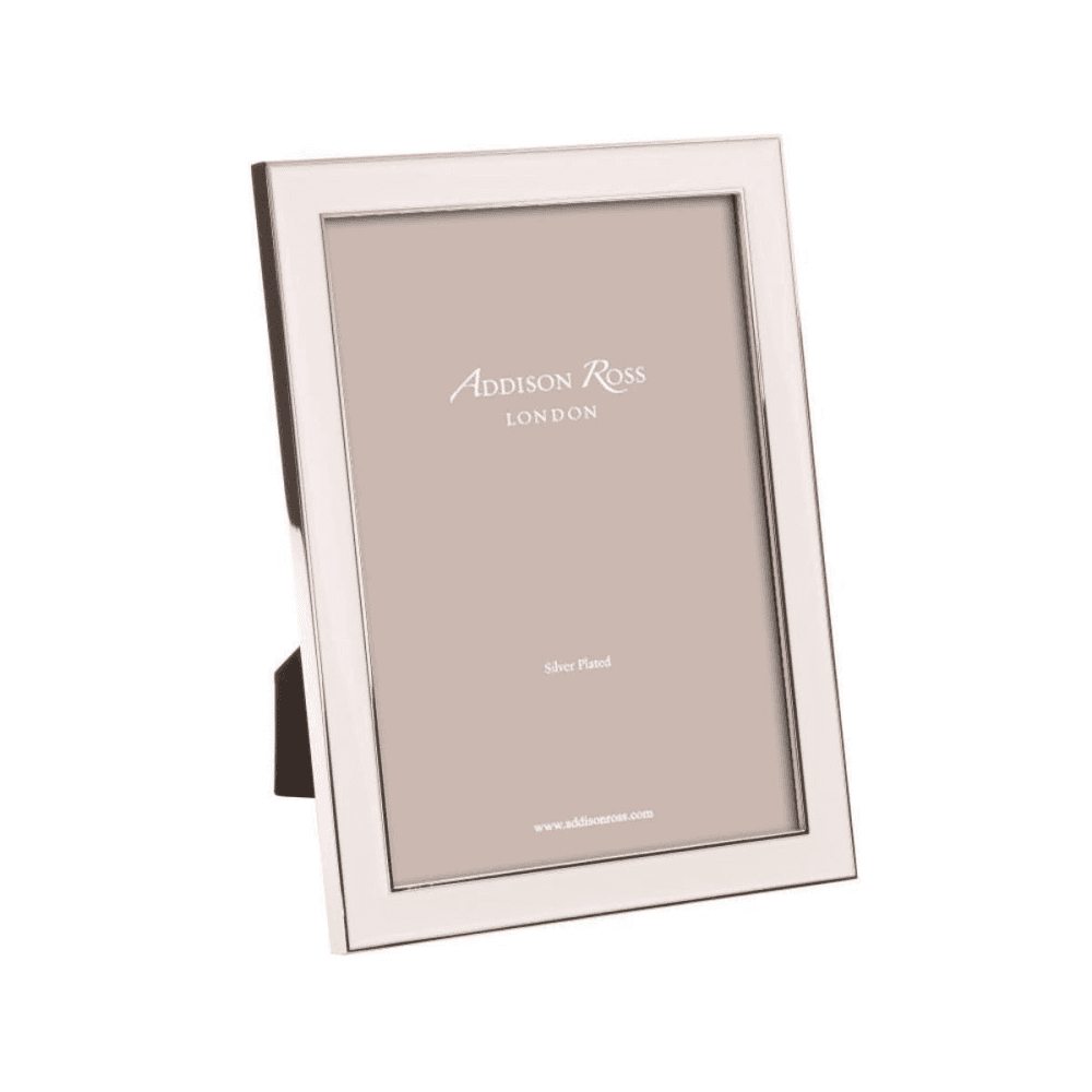 Enamel Silver Plate Photo Frame
