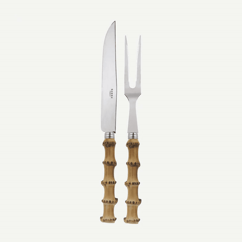 Panda 2 Piece Carving Set, Bamboo
