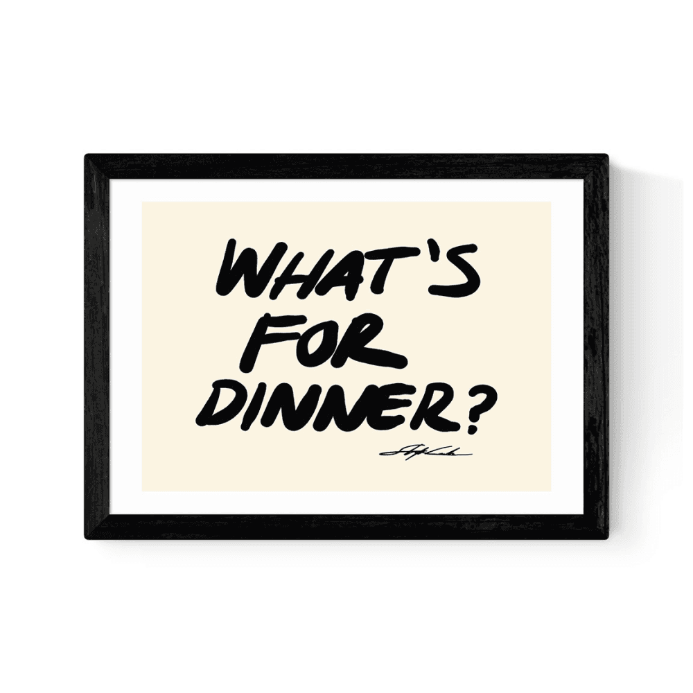 Stephie Cardona What's For Dinner? Print, Black