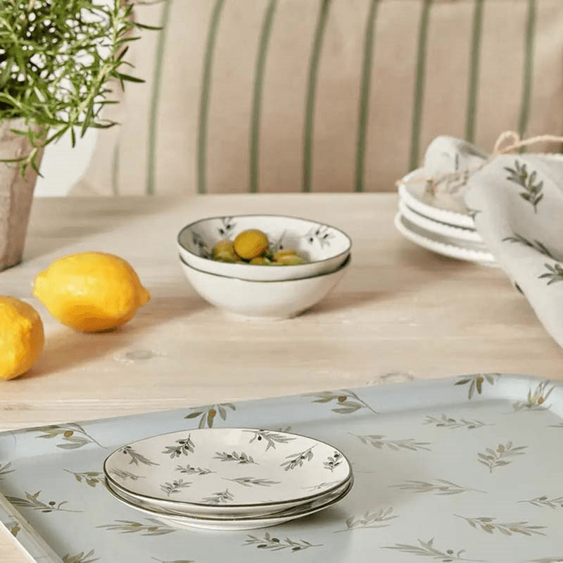 Olive Branch Side Plate, Neutral