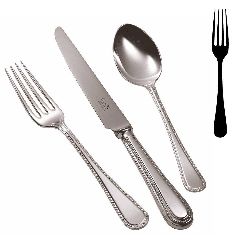 Bead Table Fork, Silver Plate