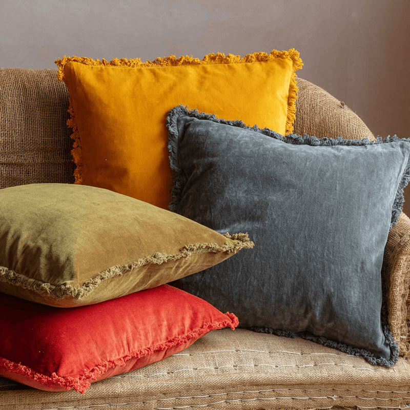 Stonewash Cushion, Olive
