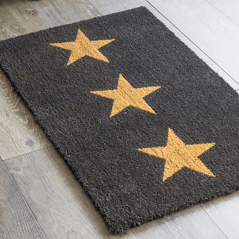 Triple Star Doormat, Charcoarl