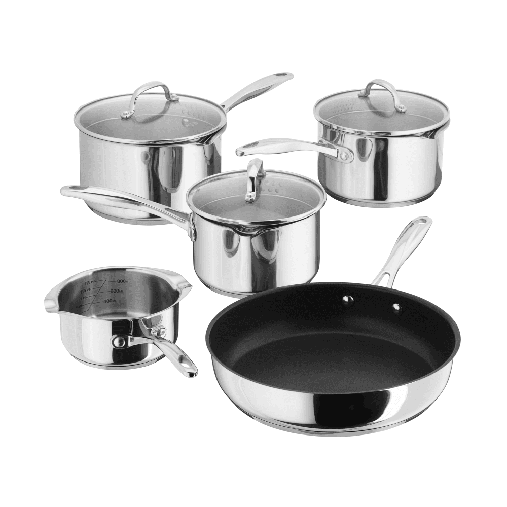 7000 5 Piece Draining Saucepan Set, Stainless Steel