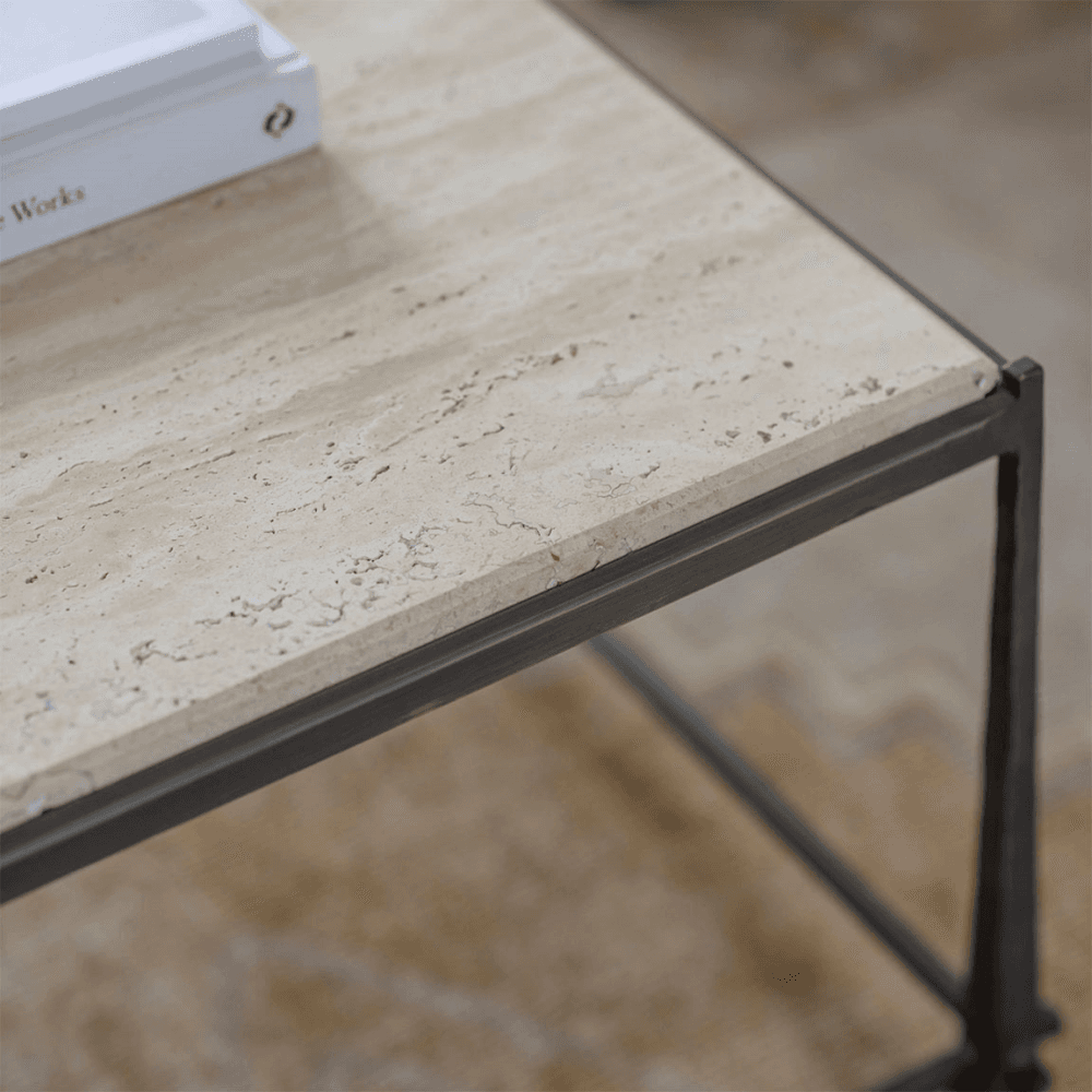 Wellington Coffee Table, Travertine stone
