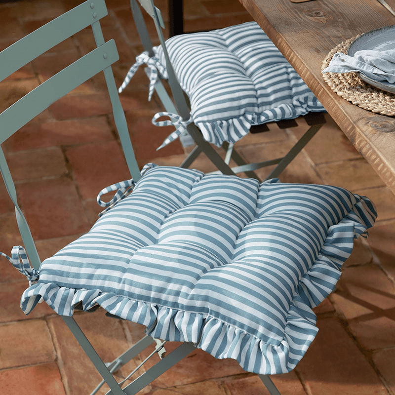 Millie Ruffle Set of 2 Indoor/Outdoor Seat Pads