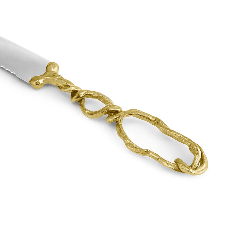Wisteria Gold Bread Knife, Gold