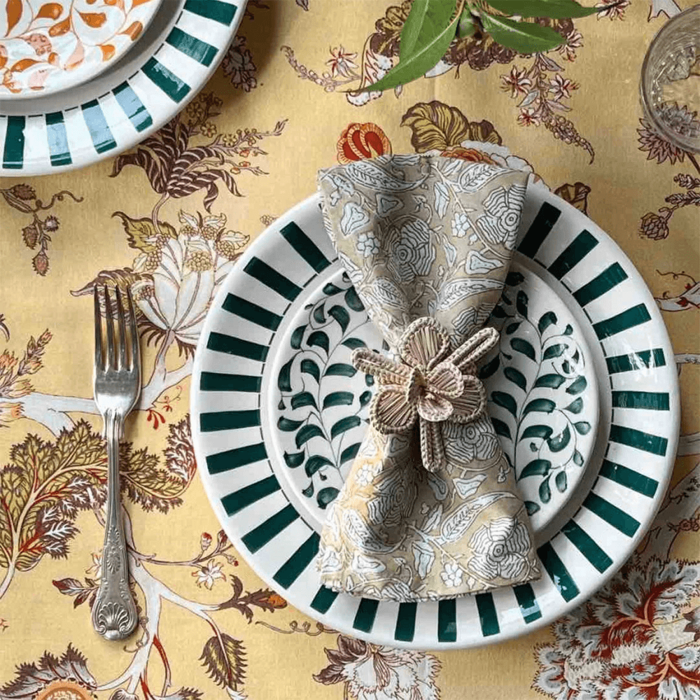 Stripes Set of 4 Dinner Plates