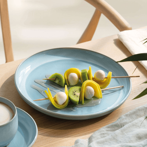 Image showing the Perlemor Breakfast Plate, Aqua product.