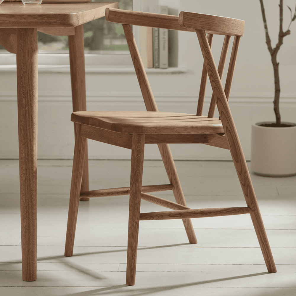 Weathered Oak Dining Chair, Natural