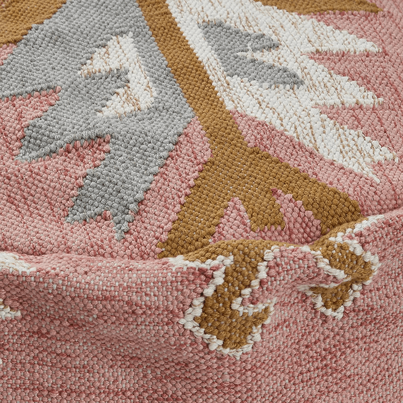 Aster Footstool, Coral