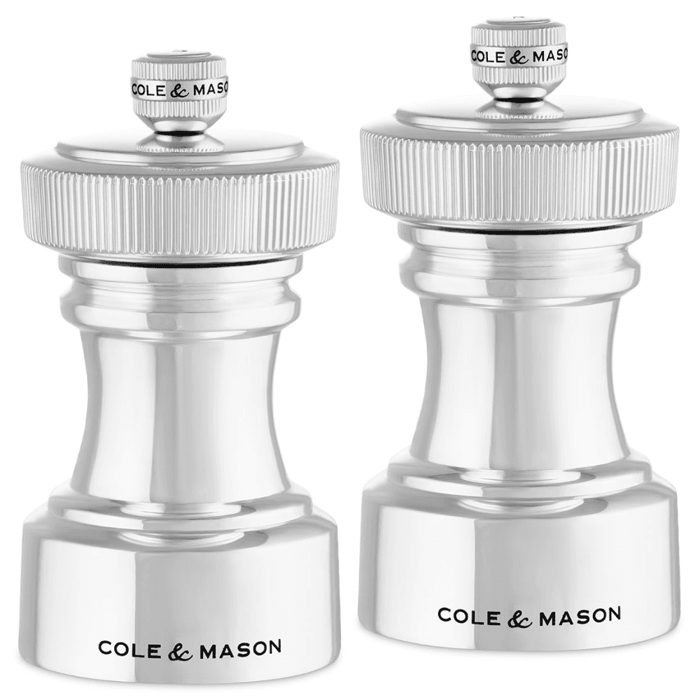 Hoxton Salt & Pepper Mill Set, Silver Plated