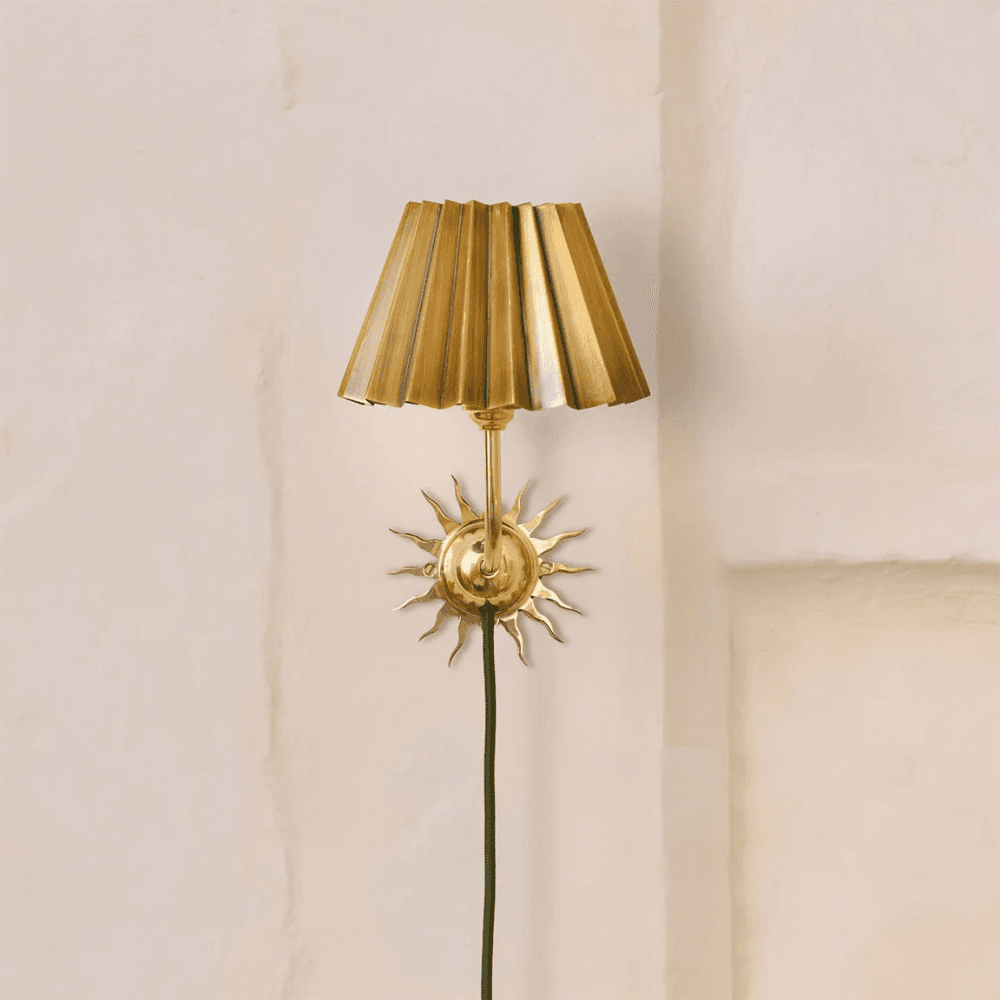 Sunburst Plug In Wall Light