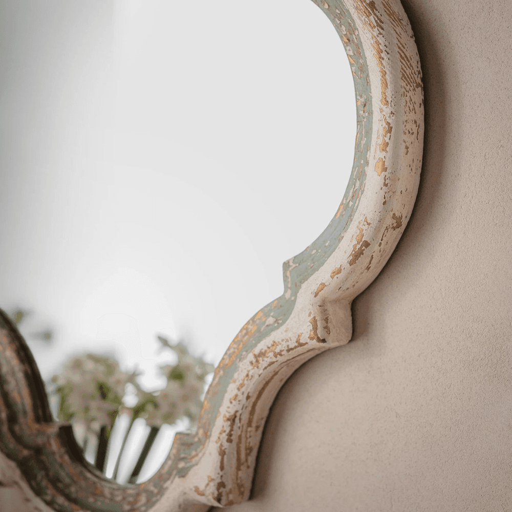 Portree Ornate Mirror, Beige