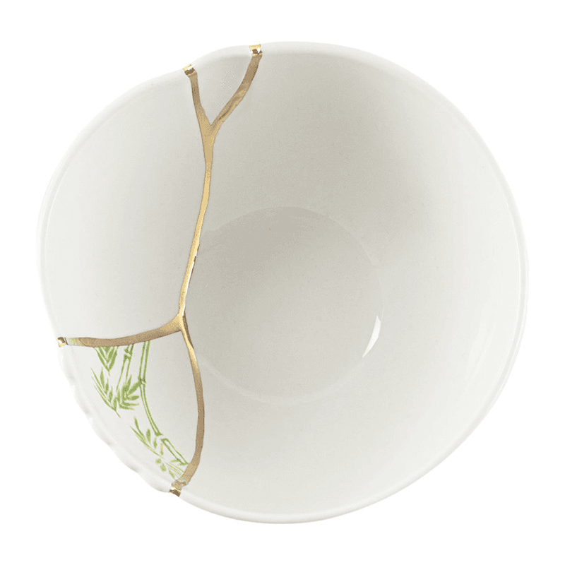 Kintsugi - No3 Bowl, white/gold