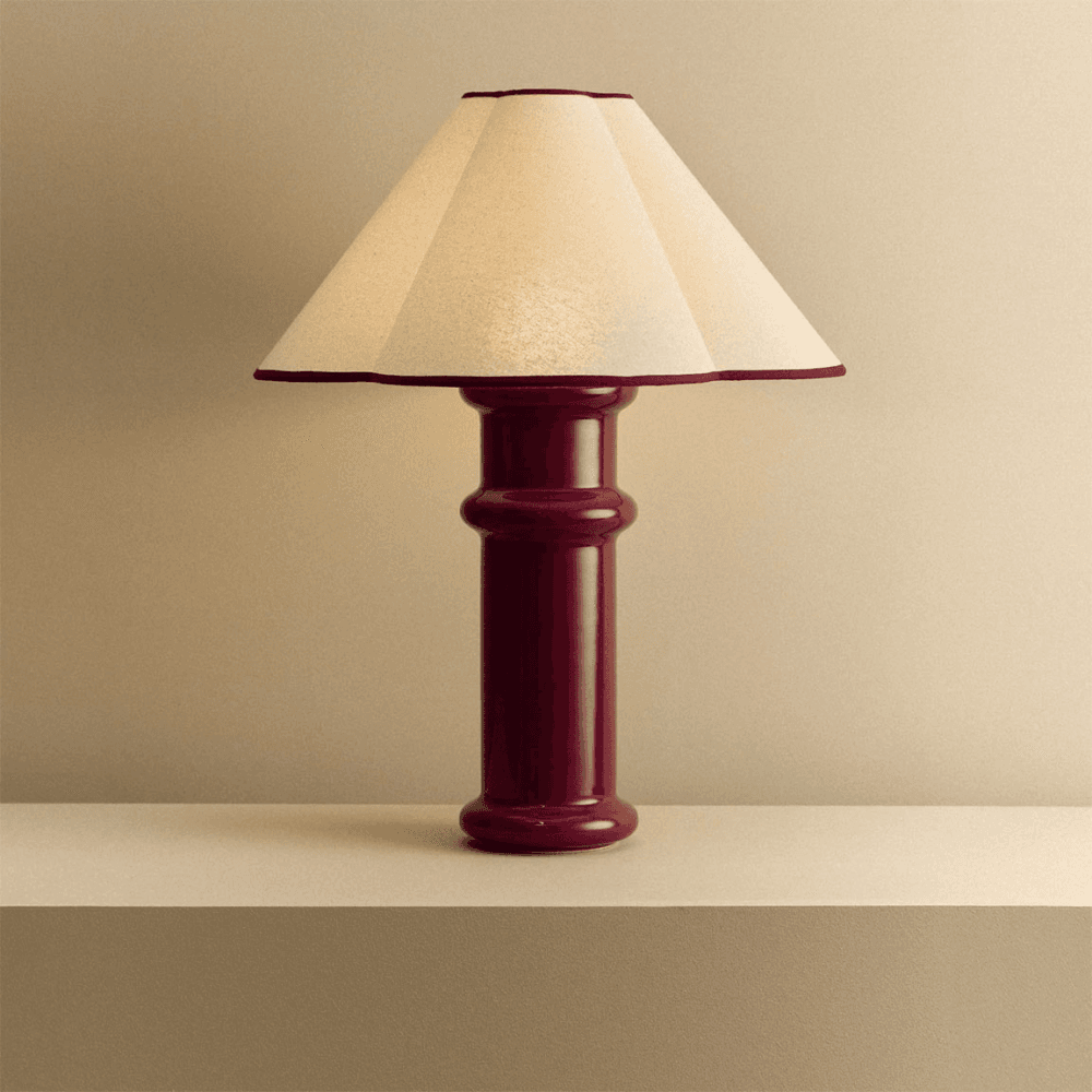 Heath Table Lamp, Port Red