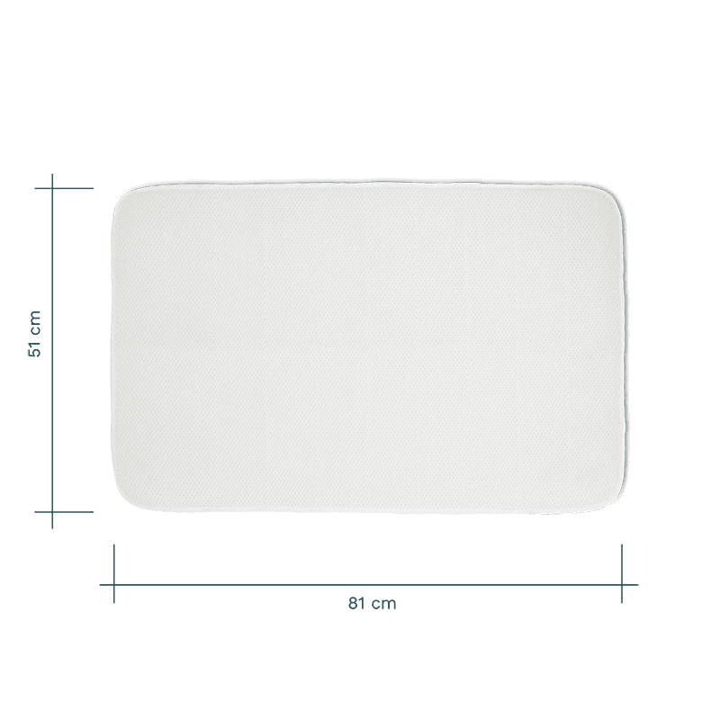 CoZee Bedside Crib Breathable Mattress Protector, White
