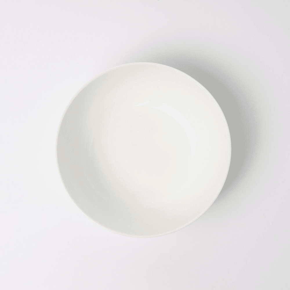 Arc Bone China Cereal Bowl, White