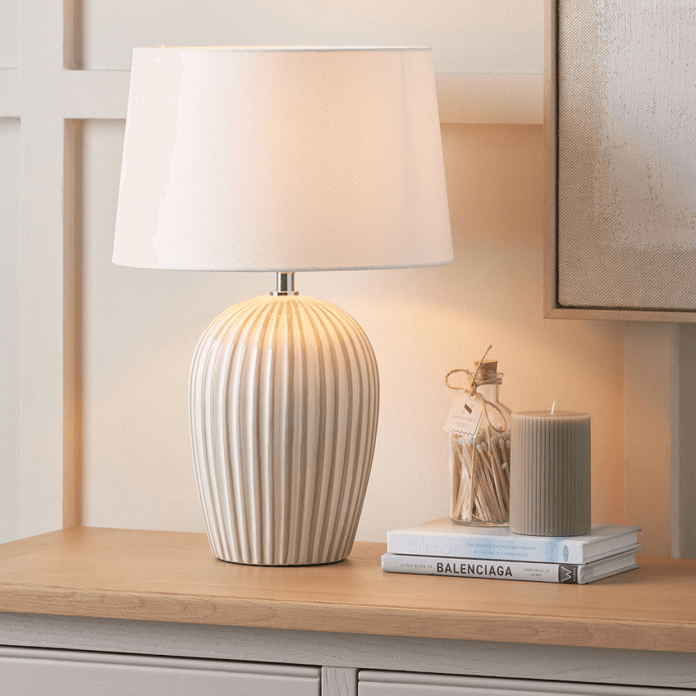 Cannes Stripe Ceramic Table Lamp