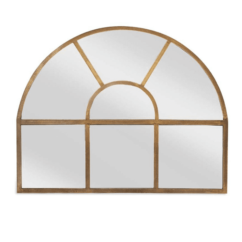 Imoma Overmantle Arch Mirror, Brass