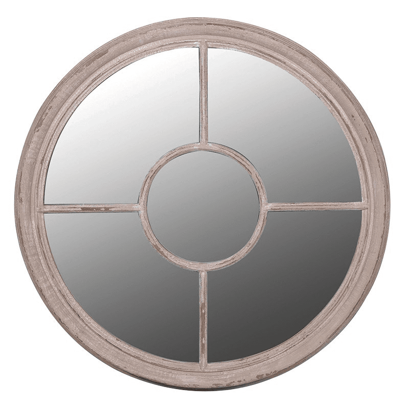 Round Mirror, taupe