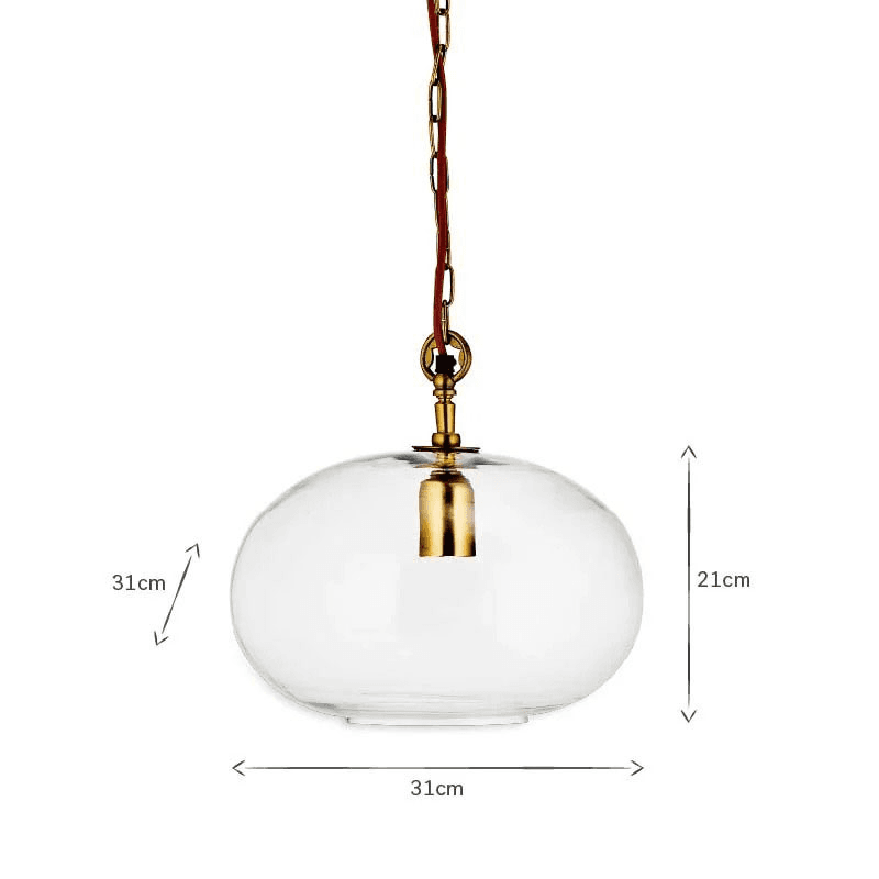 Otoro Recycled Glass Pendant, Clear