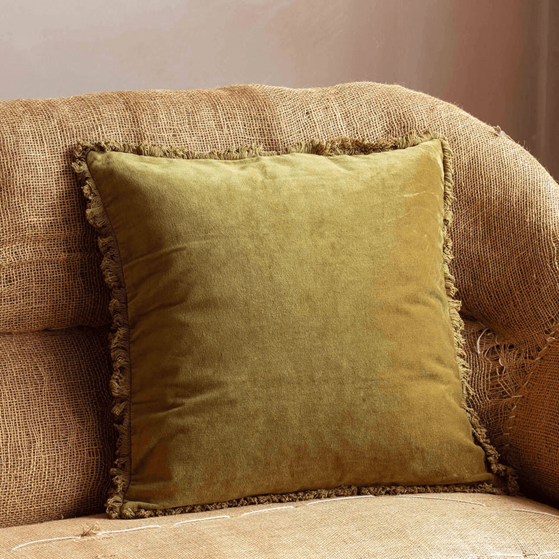 Stonewash Cushion, Olive