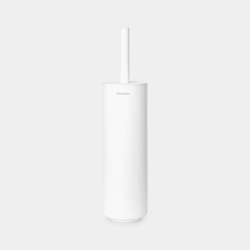 MindSet Toilet Brush and Holder, Mineral Fresh White