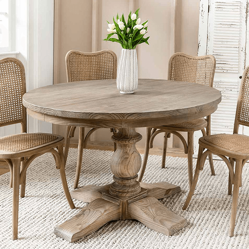 Topsham Round Dining Table, Natural