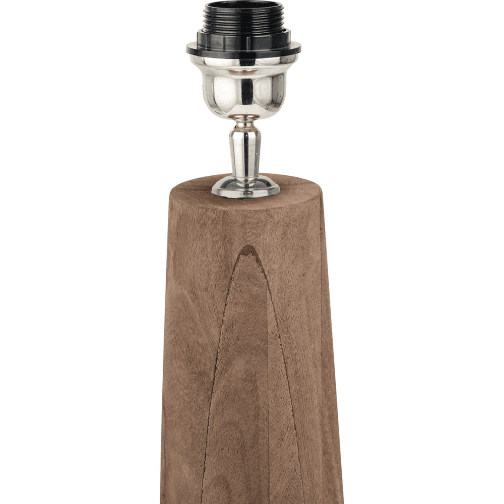 Esha Conical Wood Table Lamp & Rouen Cylinder Lampshade