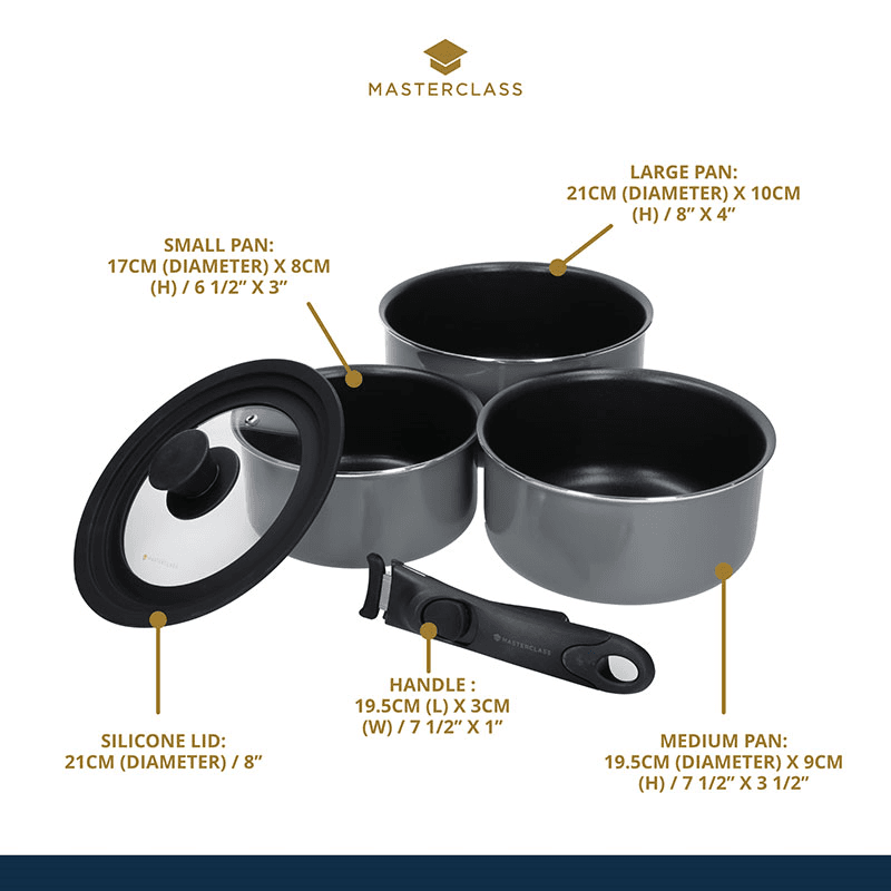 Smart Space Non-Stick Saucepan Set