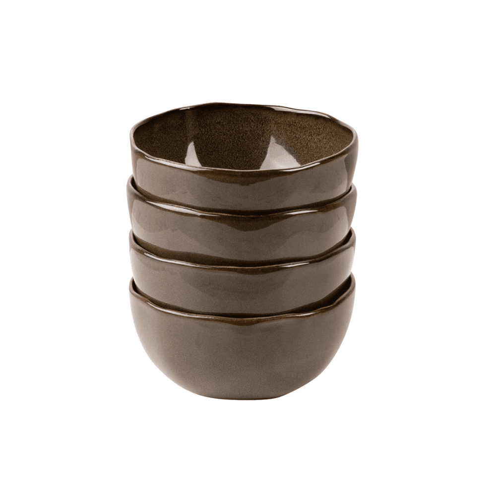 Travellers Rest Set of 4 Cereal Bowls, Brown
