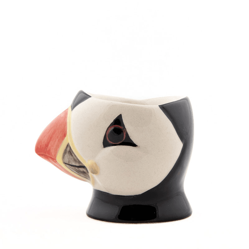 Puffin Egg Cup, Black & White