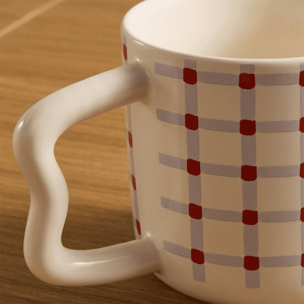 Modern Studio Set of 4 Mugs, Check