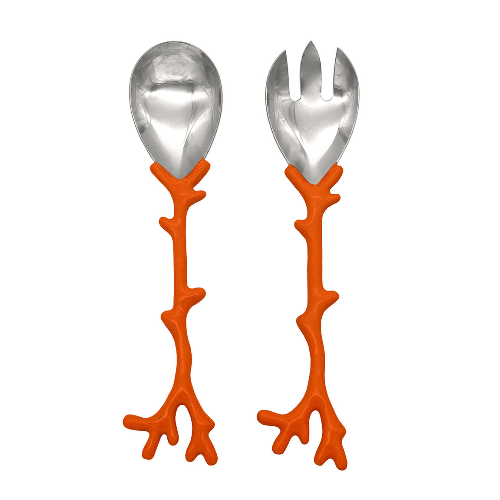 Coral Salad Servers
