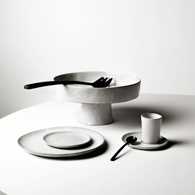 La Mère by Marie Michielssen Set of 2 Serving Plates, Off White