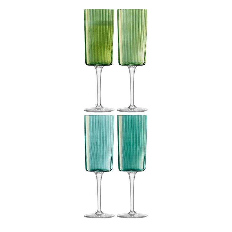 Gems Set of 4 Champagne Flutes