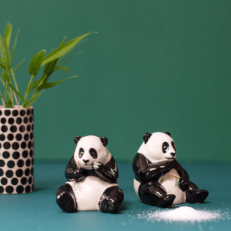 Panda Salt & Pepper Shakers, Black/White