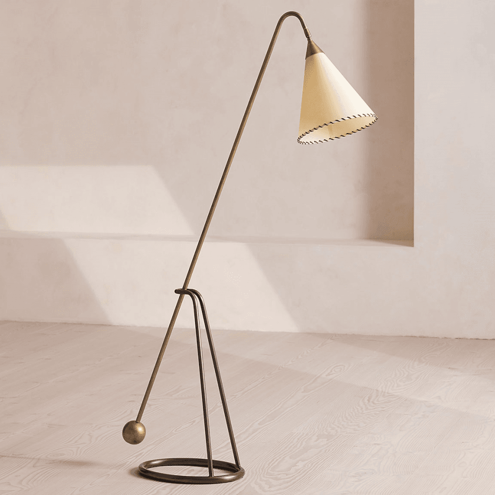 Beatrice Floor Lamp, Antique Brass