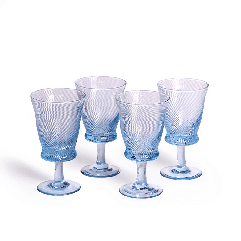 Spiral Set of 4 Wine Glasses