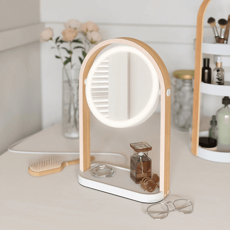 Bellwood Vanity Mirror, White Natural