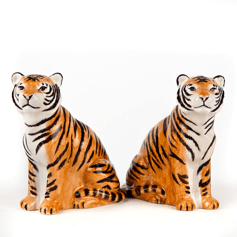 Tiger Salt & Pepper Shakers, Orange
