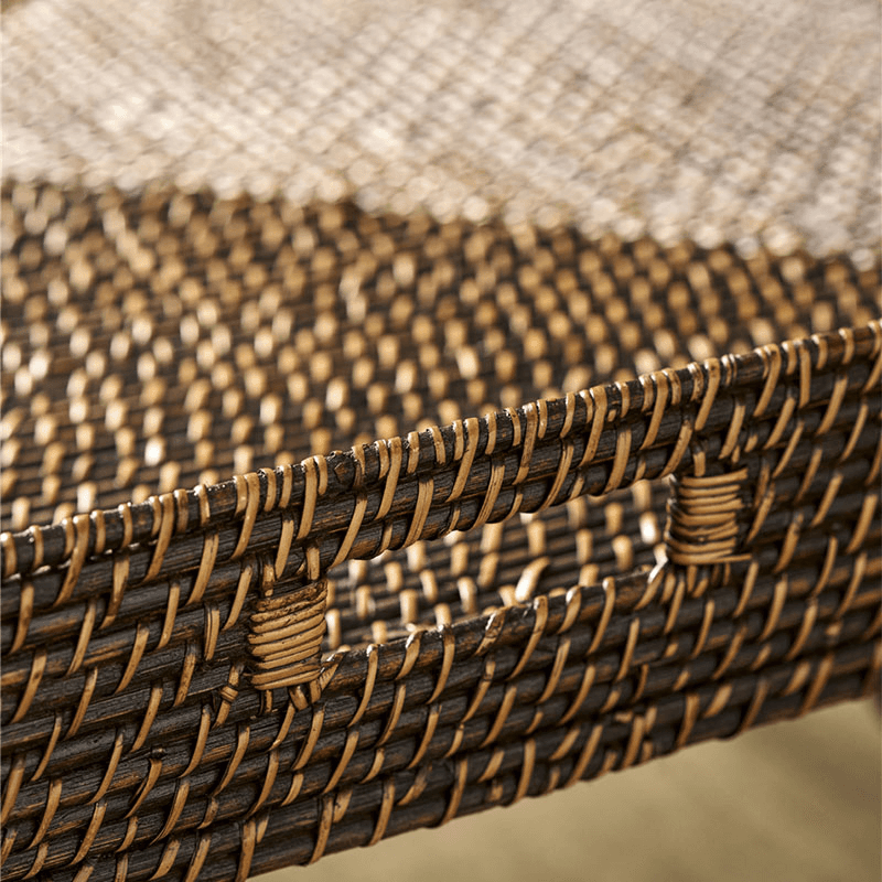 Wittering Rattan Coffee Table With Stand, Antique Brown