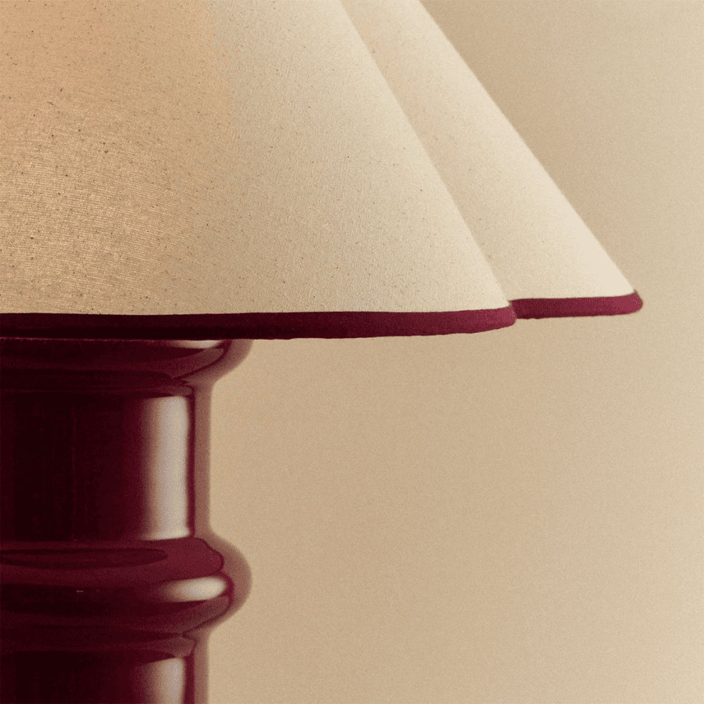 Heath Table Lamp, Port Red