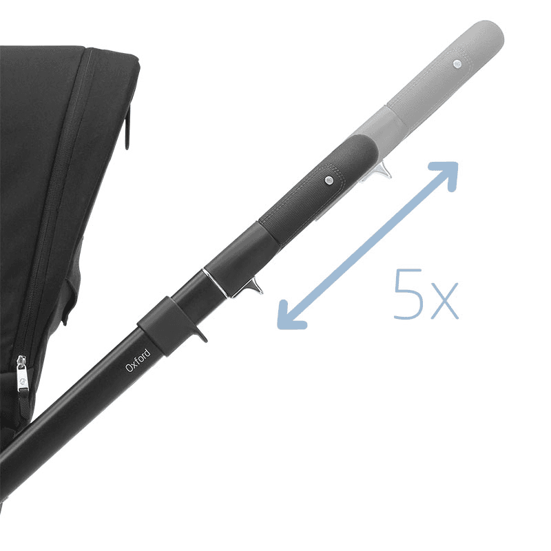 Oxford+ Essential 7 Piece Travel System Bundle, Twillic Black