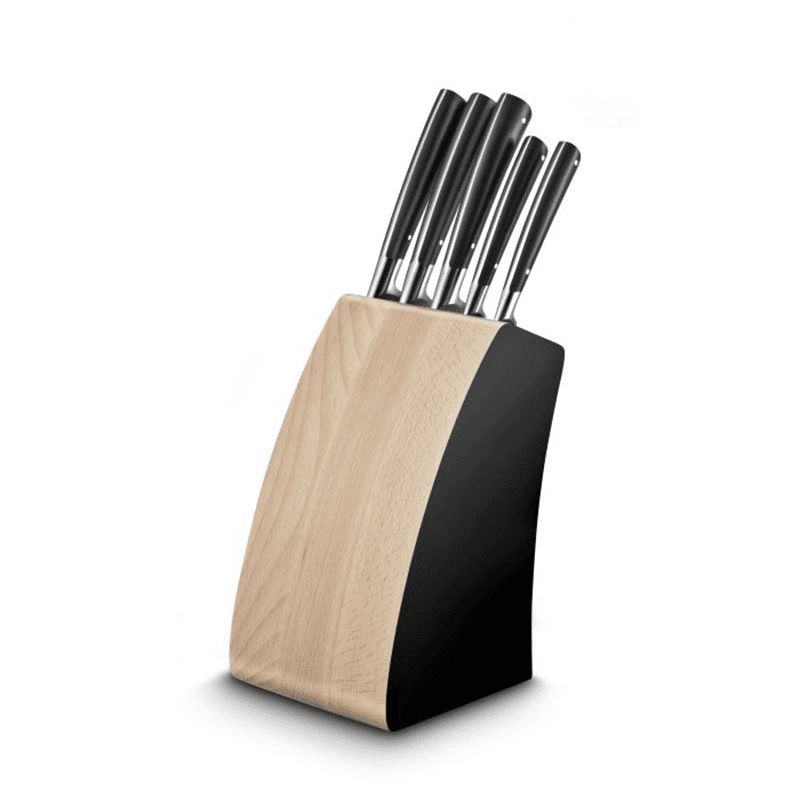Edonist 5 Piece Knife Block Set, Black