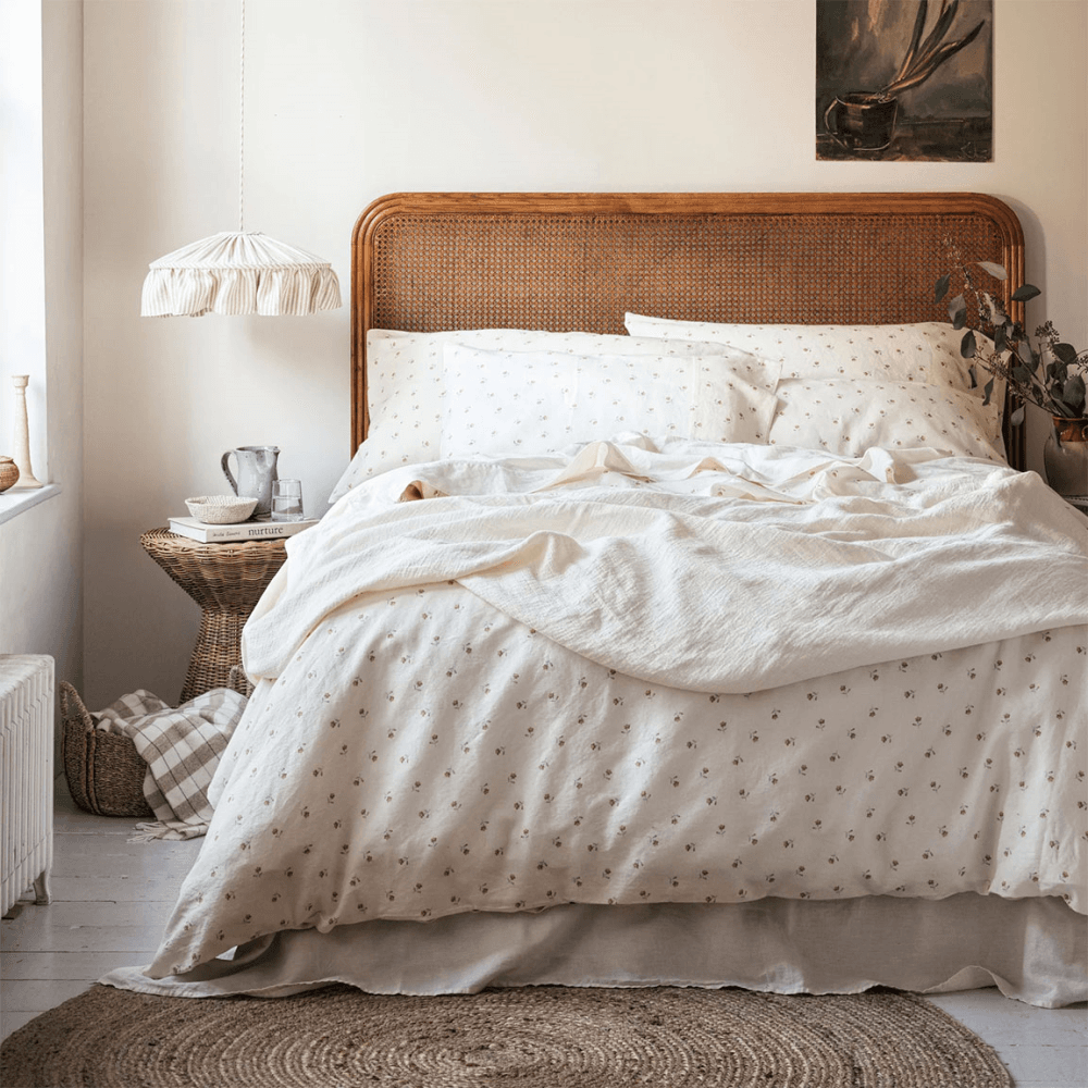 Posy Bud Linen Blend Duvet Cover