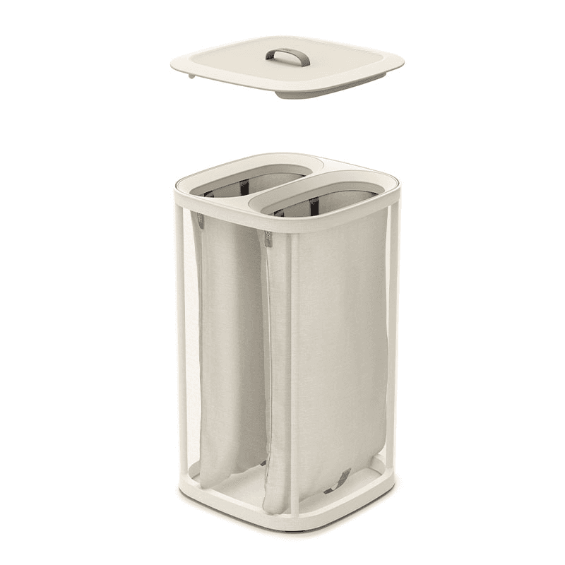 Tota Laundry Separation Basket, Ecru